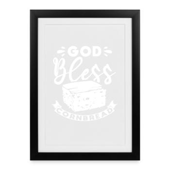 God bless the cornbread - Framed poster (27 × 37 cm) - black - Front