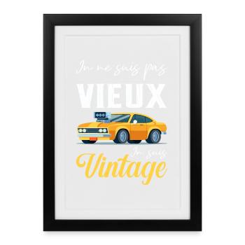 I'm not old, I'm vintage - Framed poster (27 × 37 cm) - black - Front