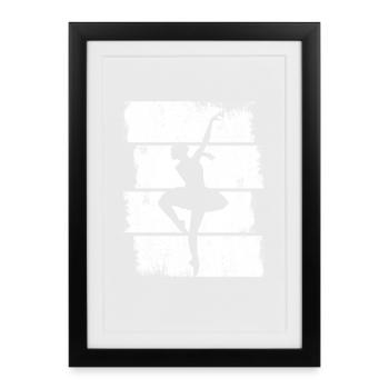 Ballet Dancer Drawing - Framed poster (27 × 37 cm) - black - Front