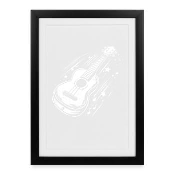 Ukulele - Framed poster (27 × 37 cm) - black - Front