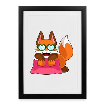 Fox Sunglasses - Framed poster (27 × 37 cm) - black - Front