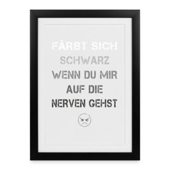 Turns black - Framed poster (27 × 37 cm) - black - Front