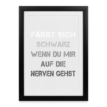 Turns black - Framed poster (27 × 37 cm) - black - Front