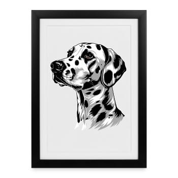 Dalmatian Dog Lover I Love Dalmatians - Framed poster (27 × 37 cm) - black - Front