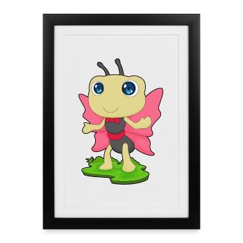 Butterfly Bow Tie - Framed poster (27 × 37 cm) - black - Front