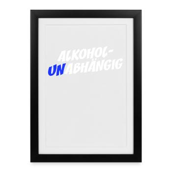 Alcohol-Free Sober Straight Edge Alcohol-Free - Framed poster (27 × 37 cm) - black - Front