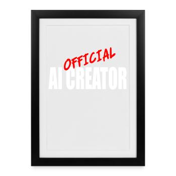 Official AI Creator Graphic Design - Framed poster (27 × 37 cm) - black - Front