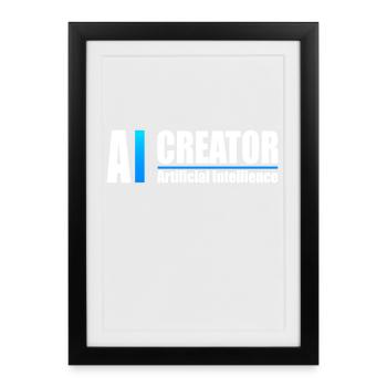 AI Creator Artificial Intelligence Enthusiast - Framed poster (27 × 37 cm) - black - Front
