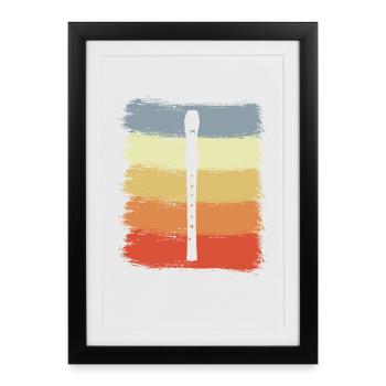 Vintage Flute - Framed poster (27 × 37 cm) - black - Front