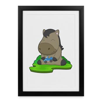 Horse Toy Car - Framed poster (27 × 37 cm) - black - Front