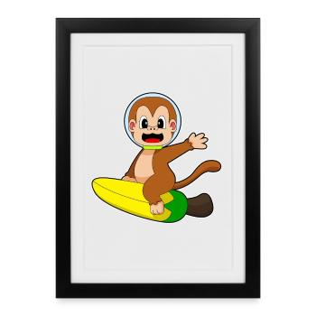 Monkey Banana - Framed poster (27 × 37 cm) - black - Front