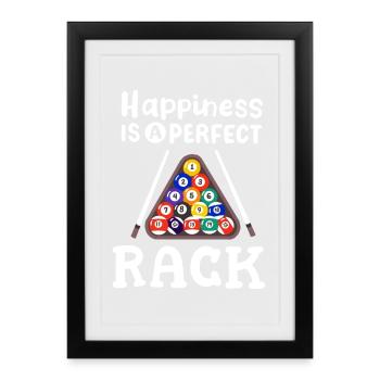 Pool-Billard-Spieler - Gerahmtes Poster (27 × 37 cm) - Schwarz - Vorne