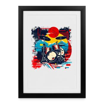 Percussion - Framed poster (27 × 37 cm) - black - Front