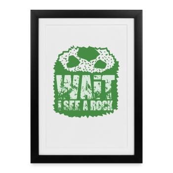Cadeau géologue géologie - Affiche encadrée (27 × 37 cm) - noir - Devant