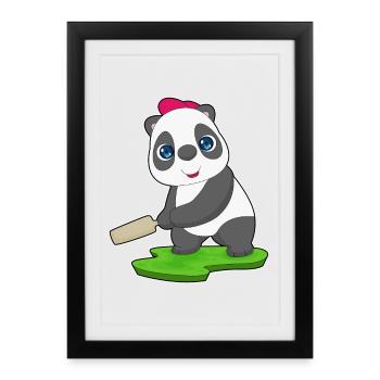 Panda Cricket Cricket Bats - Framed poster (27 × 37 cm) - black - Front