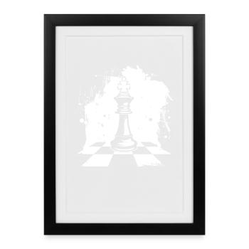 Chess Pieces Graphics - Framed poster (27 × 37 cm) - black - Front