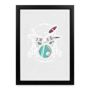 Graphiques de batterie - Affiche encadrée (27 × 37 cm) - noir - Devant