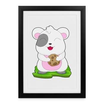 Biscuit hamster - Affiche encadrée (27 × 37 cm) - noir - Devant