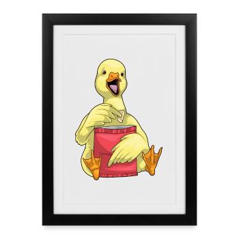 Chips de canard - Affiche encadrée (27 × 37 cm) - noir - Devant