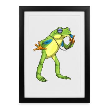 Frog Referee Whistle - Framed poster (27 × 37 cm) - black - Front