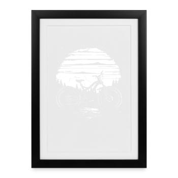 Mountain bikers - Framed poster (27 × 37 cm) - black - Front