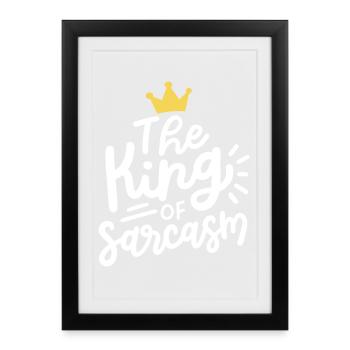 Sarkasmus sarkastisch - Gerahmtes Poster (27 × 37 cm) - Schwarz - Vorne