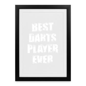 Best darts player of all time - Framed poster (27 × 37 cm) - black - Front