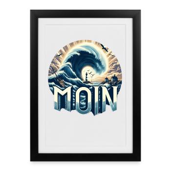 Bonjour Allemagne du Nord - Affiche encadrée (27 × 37 cm) - noir - Devant