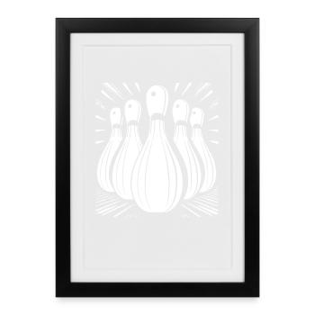 Bowling Graphics - Framed poster (27 × 37 cm) - black - Front