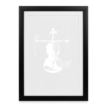 Violin player - Framed poster (27 × 37 cm) - black - Front