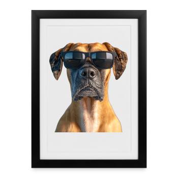 Great Dane Hatz Male Saupacker Great Dane - Framed poster (27 × 37 cm) - black - Front