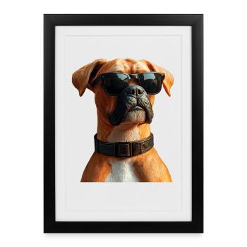 German Boxer Dog Boxer Club German Boxer Club - Framed poster (27 × 37 cm) - black - Front
