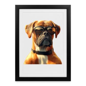 German Boxer Dog Boxer Club German Boxer Club - Framed poster (27 × 37 cm) - black - Front