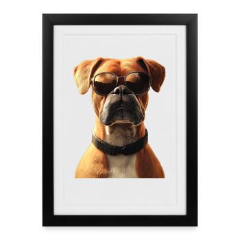 German Boxer Dog Boxer Club German Boxer Club - Framed poster (27 × 37 cm) - black - Front