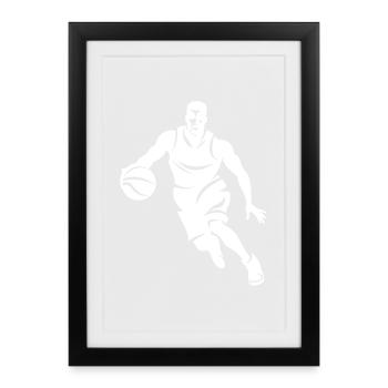 Basketballer - Framed poster (27 × 37 cm) - black - Front