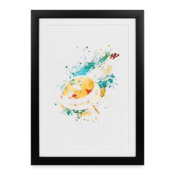 Banjo Graffiti - Affiche encadrée (27 × 37 cm) - noir - Devant
