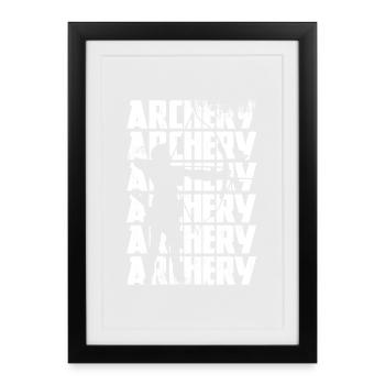 Archerie - Affiche encadrée (27 × 37 cm) - noir - Devant
