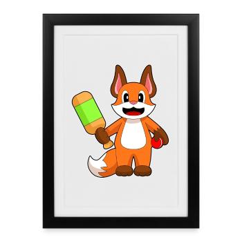 Fox Cricket Cricket Bat - Framed poster (27 × 37 cm) - black - Front