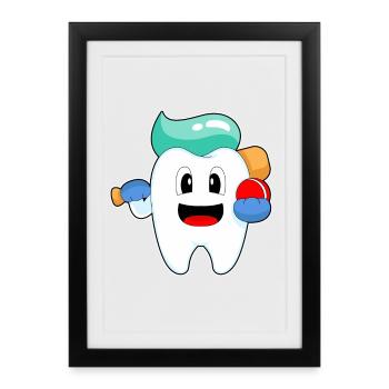 Tooth Cricket Cricket Bat - Framed poster (27 × 37 cm) - black - Front