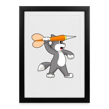 Cat Dart Dart - Affiche encadrée (27 × 37 cm) - noir - Devant