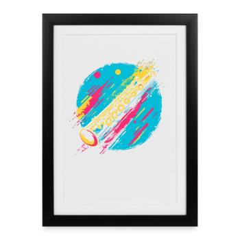 Flûte - Affiche encadrée (27 × 37 cm) - noir - Devant