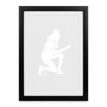Guitar Girl - Framed poster (27 × 37 cm) - black - Front
