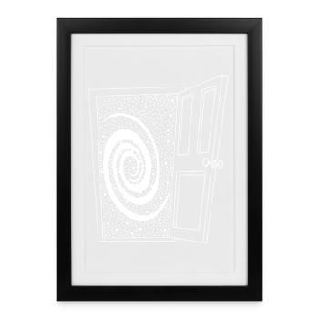 Open door to the universe - Framed poster (27 × 37 cm) - black - Front