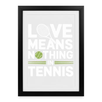 Love Means Tennis - Framed poster (27 × 37 cm) - black - Front