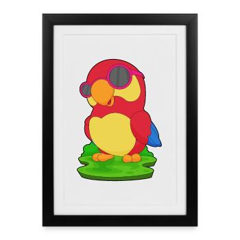 Lunettes de soleil Parrot - Affiche encadrée (27 × 37 cm) - noir - Devant