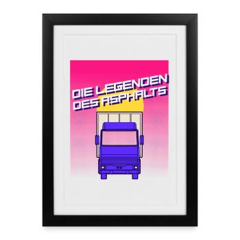 Légendes de l’asphalte - Affiche encadrée (27 × 37 cm) - noir - Devant