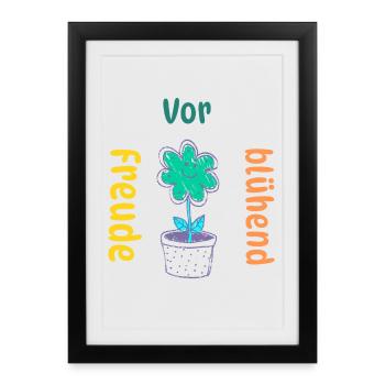 Spreading joy with every bouquet - Framed poster (27 × 37 cm) - black - Front