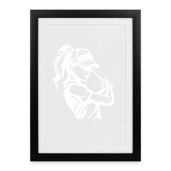 Golfer - Framed poster (27 × 37 cm) - black - Front