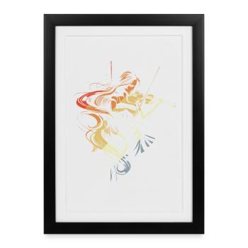 Violin Girl - Framed poster (27 × 37 cm) - black - Front