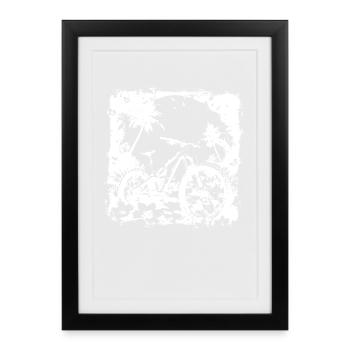 Mountain Biker Graphic - Framed poster (27 × 37 cm) - black - Front